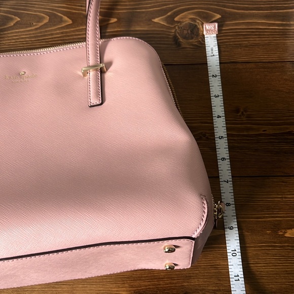 NWOT Kate Spade Light Pink, Double Zippered Bowling Shoulder Bag - Picture 11 of 13